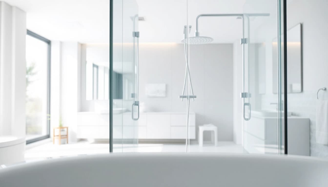 Erlebe den Komfort der sonni Duschkabine 90x90 in einem modernen Badezimmer. stilvolles Design und helle Farben.