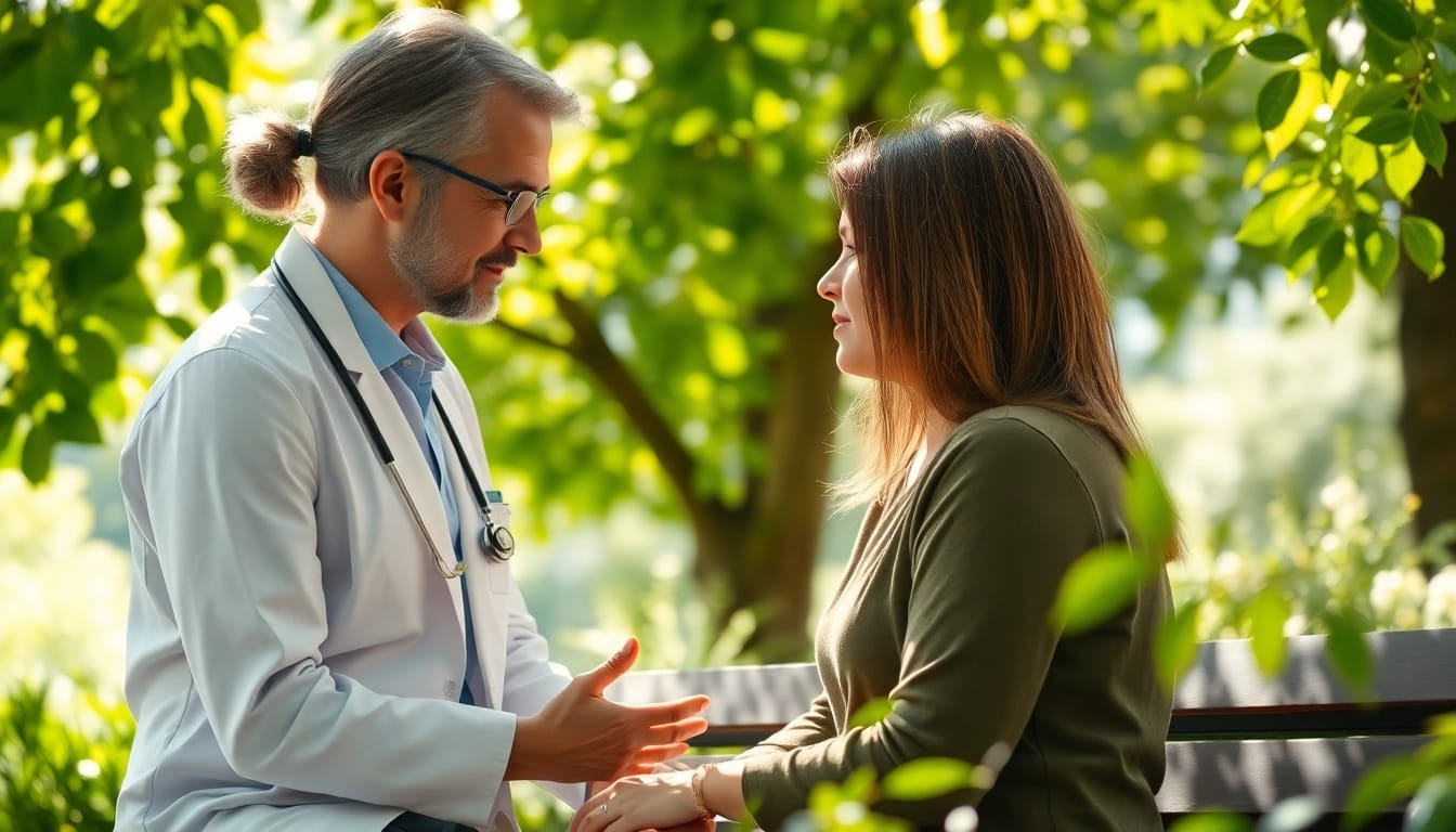 Enhance emotional wellbeing through therapy in a serene outdoor environment.
