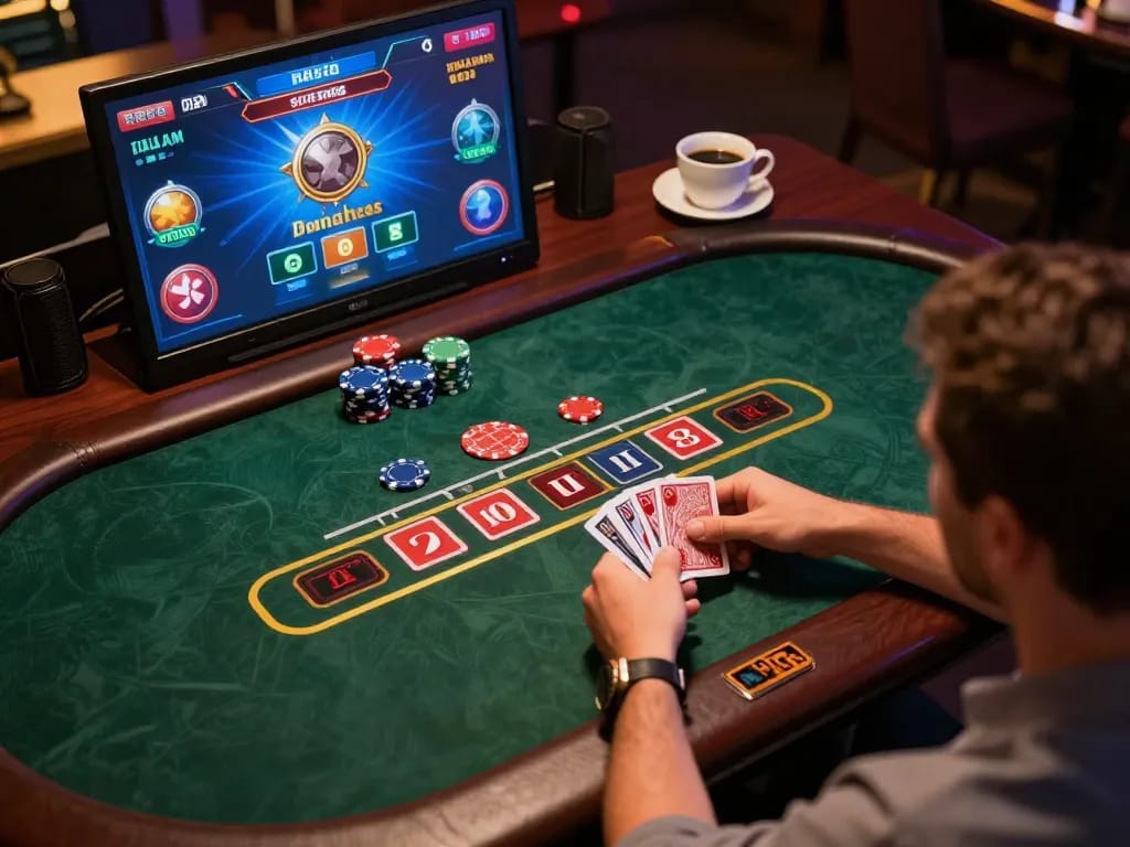 Play blackjack online at RR88, showcasing exciting gameplay and strategic decisions.