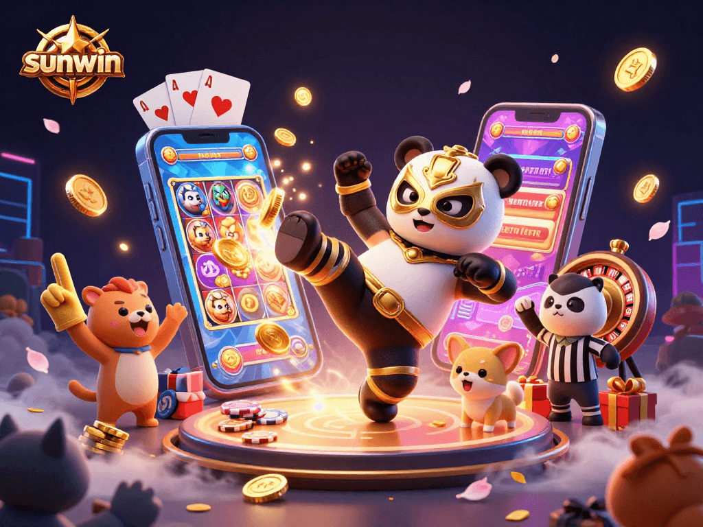 Engage with sunwin casino games featuring exciting 3D illustrations of animated characters in action.