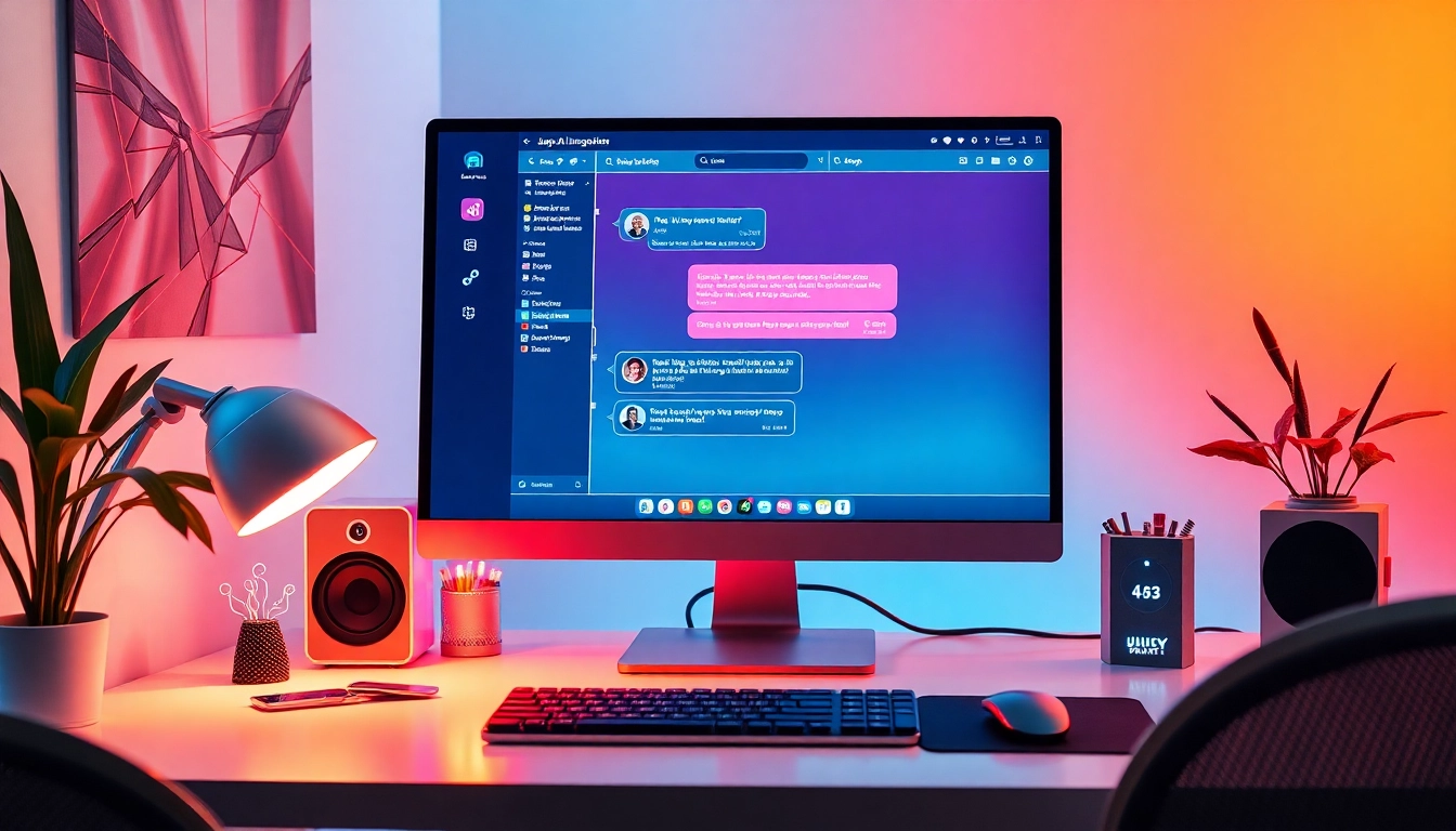 Engaging Juicy AI interaction on a modern workspace computer interface