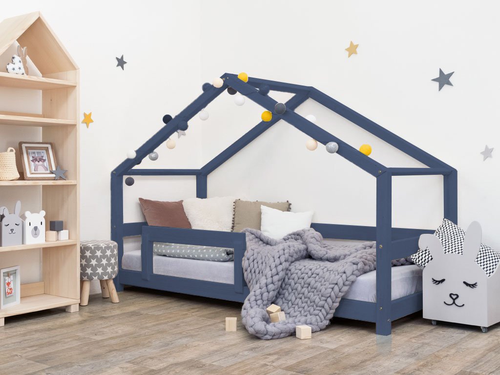 Platz sparen und schön wohnen mit dem Hausbett 120x200 und Stauraum