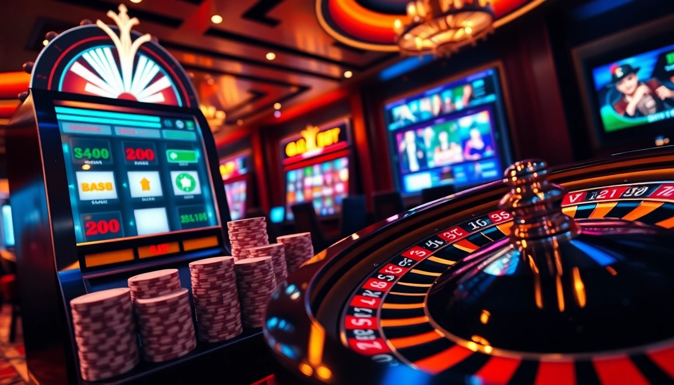 Experience thrilling online gambling action with Link Alo789 in a luxurious casino setting.