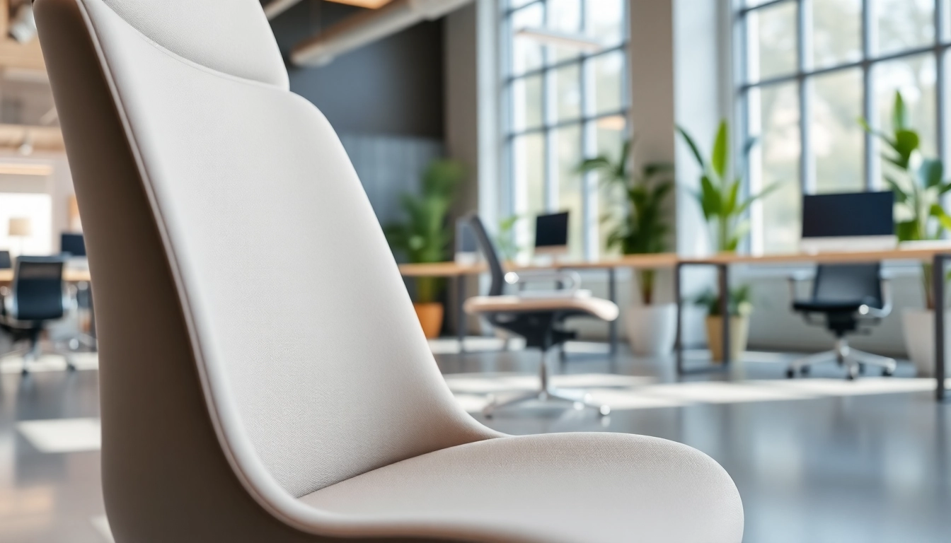 Refurbished Vitra chair in a contemporary office, emphasizing its design and elegance.