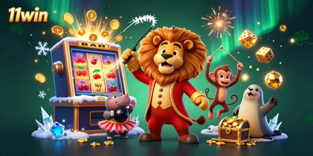 Experience the vibrant and dynamic world of 11win with the exciting characters in a captivating casino setting.