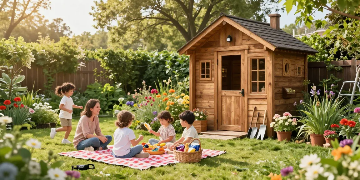 Schöne Gartenhäuser bieten Schutz und Stil für Ihren Außenbereich, ideal für Familien.