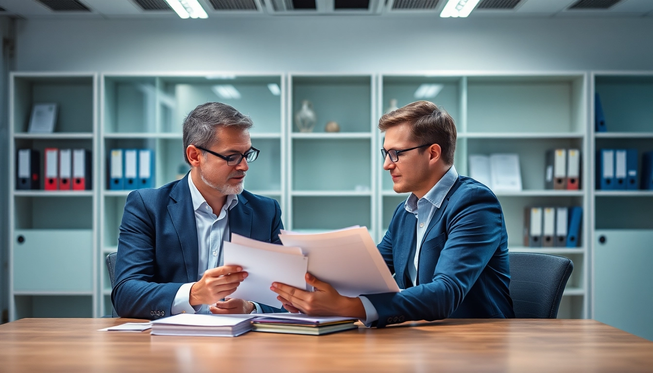 Headhunter Pflegekräfte treffen sich mit einem qualifizierten Bewerber in einem modernen Büro.