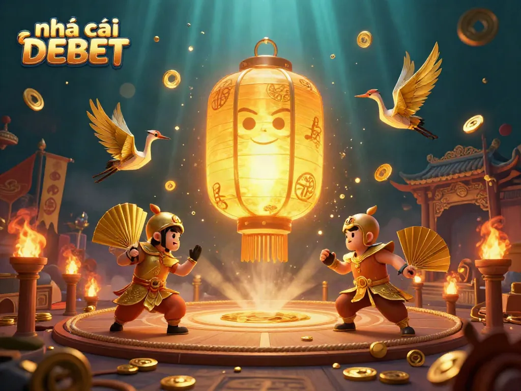 Engaging visuals of nhà cái DEBET with vibrant characters and dynamic casino elements showcasing betting excitement.