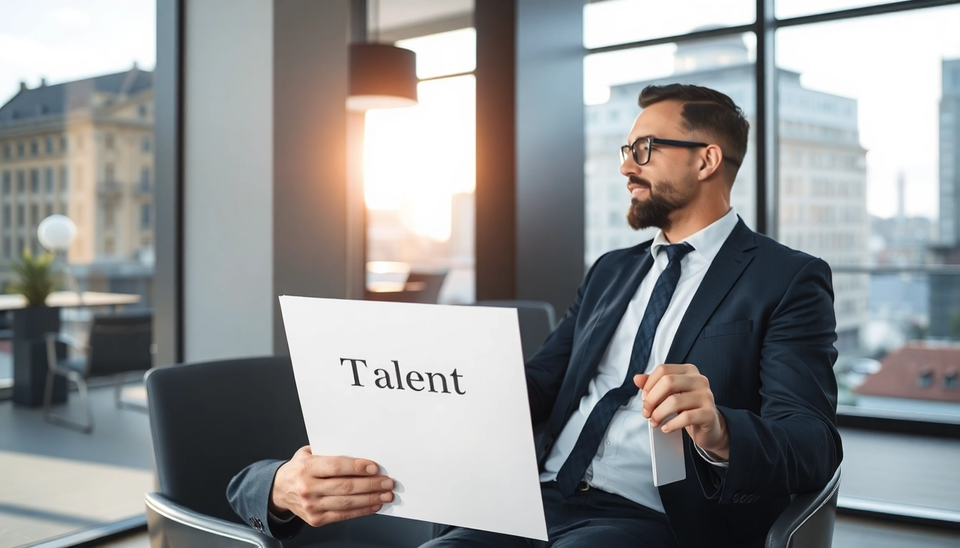 Professioneller Headhunter Berlin berät einen Klienten in einem modernen Büro.