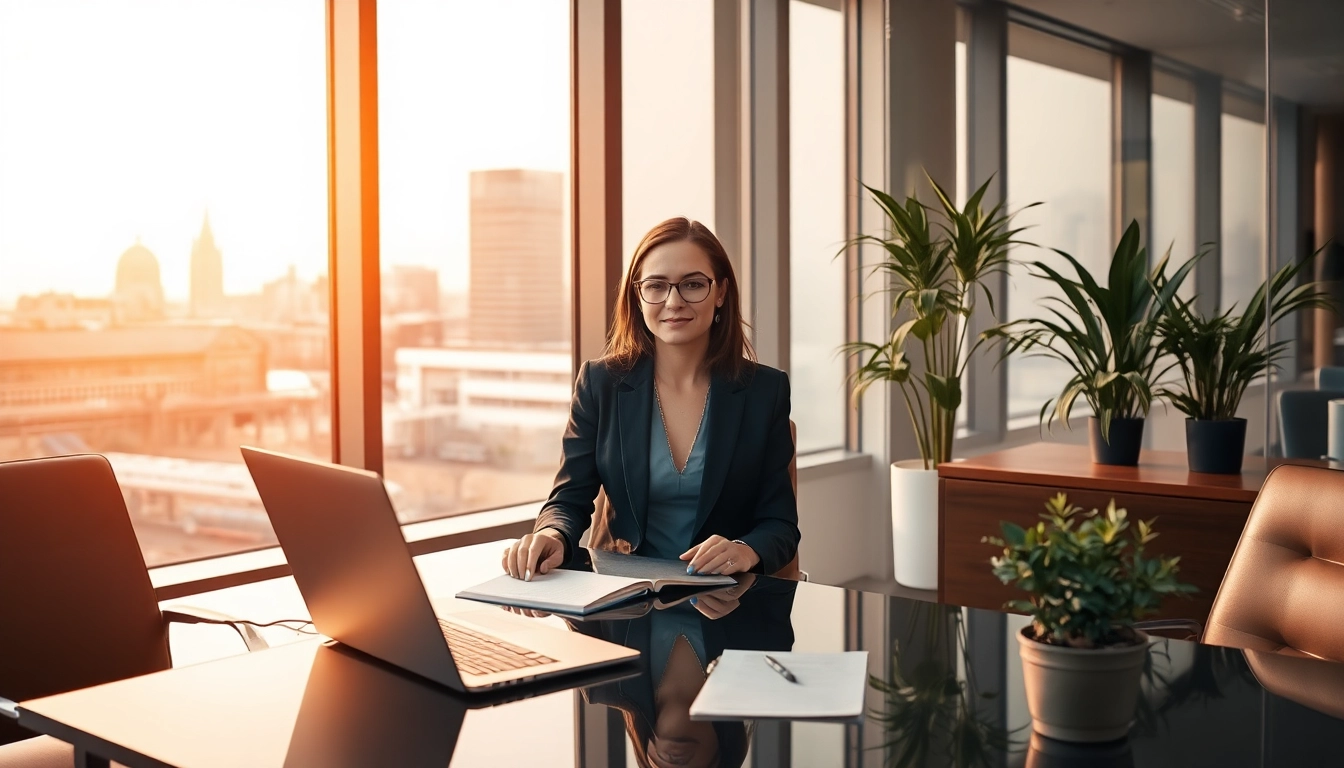 Headhunter Nürnberg bei der Arbeit an seinem Schreibtisch in Nürnberg, umgeben von Unterlagen und moderner Technologie.