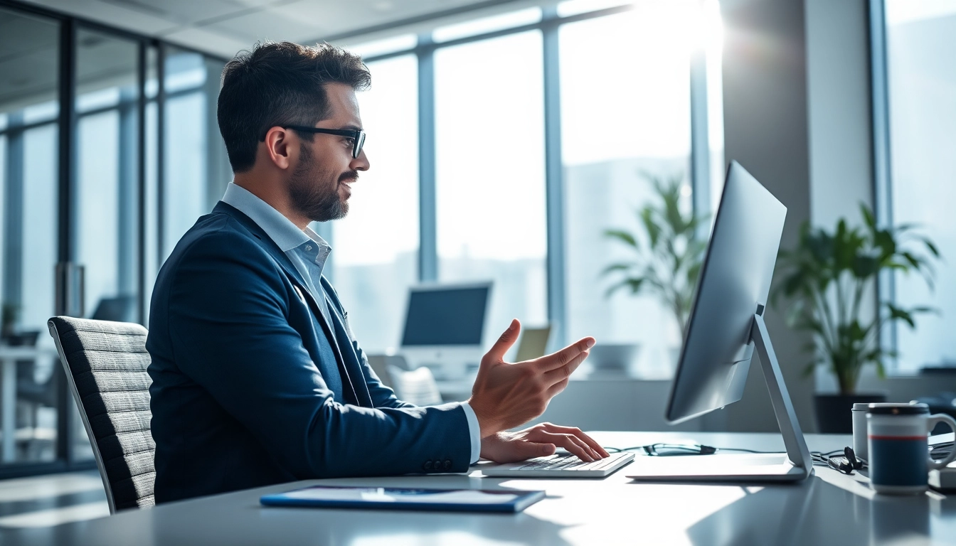 Headhunter IT führt spannende Gespräche mit Kandidaten in einem modernen Büro.