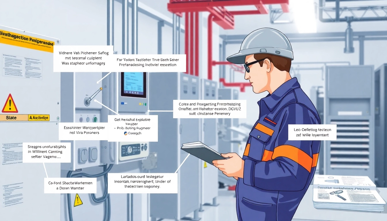 Technician performing a DGUV V3 Prüfung to ensure electrical safety and compliance in a workshop.
