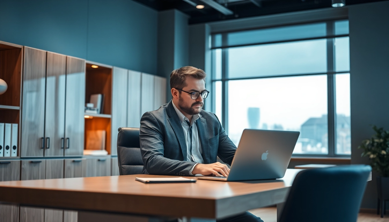 Headhunter Hannover analysiert Lebensläufe in einem modernen Büro.