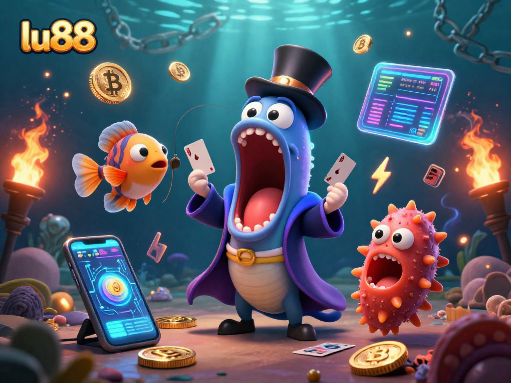 lu88 enhances gaming experiences with vibrant 3D characters and dazzling casino-themed elements.