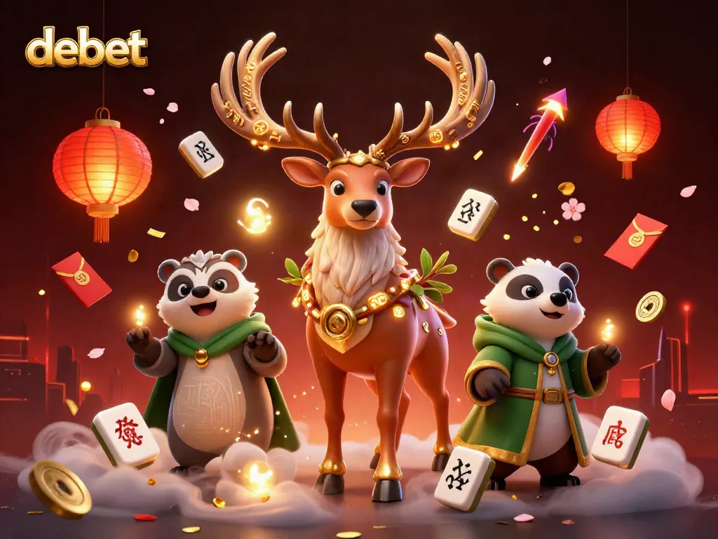 Experience thrilling gameplay with debet's vibrant 3D casino scene, highlighting dynamic elements and stunning characters.