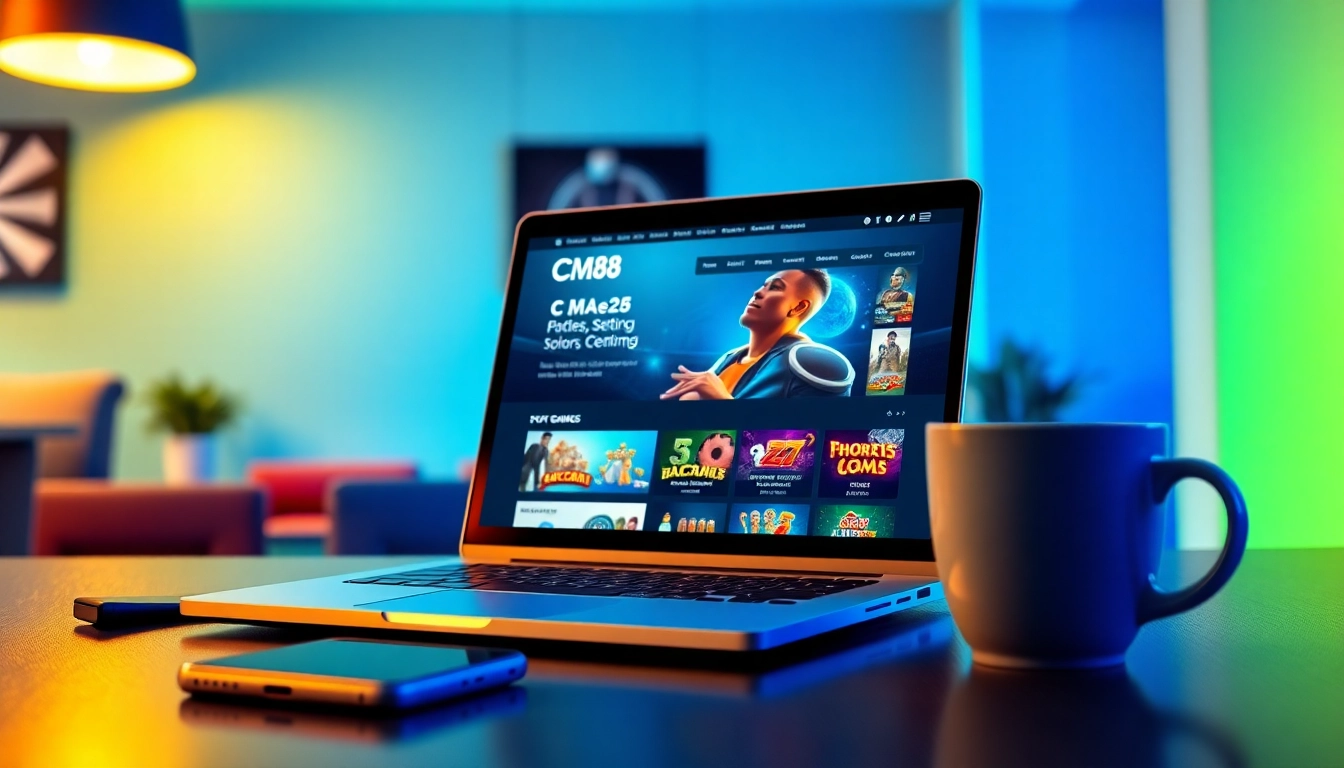 CM88 online betting environment showcasing games and mobile access.