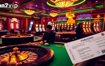 Enjoying a thrilling game at fun79.vip with vibrant slot machines and poker tables.