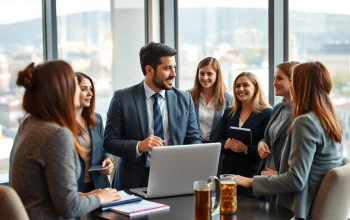 Headhunter Schweiz interview with professional candidates in a modern office atmosphere.