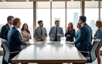 Headhunter Schweiz im modernen Büro, professionelles Networking und Zusammenarbeit fördern.