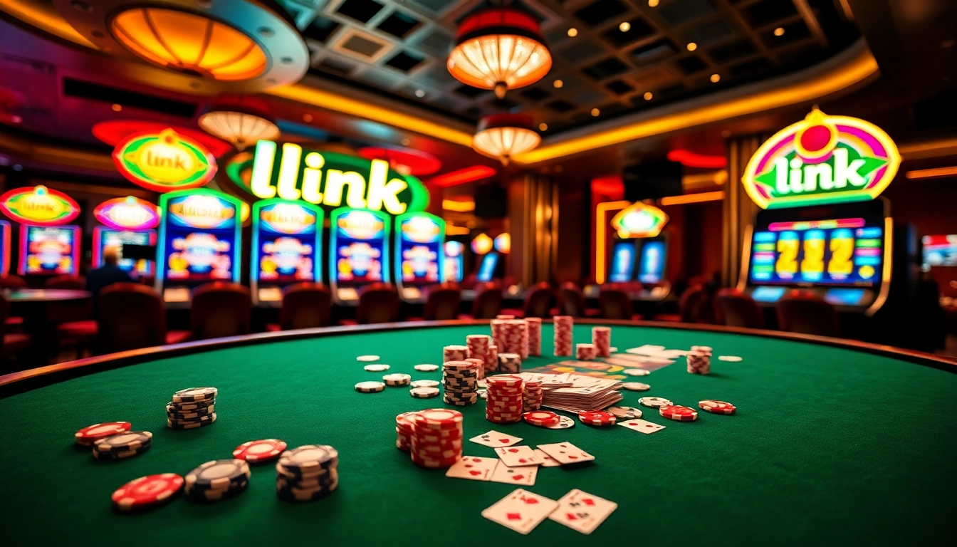 Engaging gamblers with link 88i at vibrant casino tables surrounded by excitement.