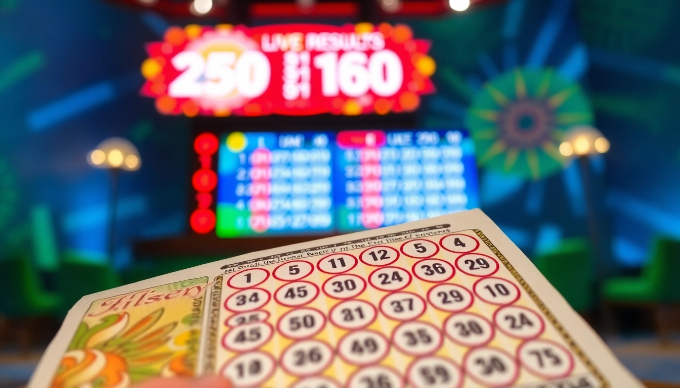 Check winning lottery numbers at https://songthulo.site/ with a vibrant ticket and digital results display.