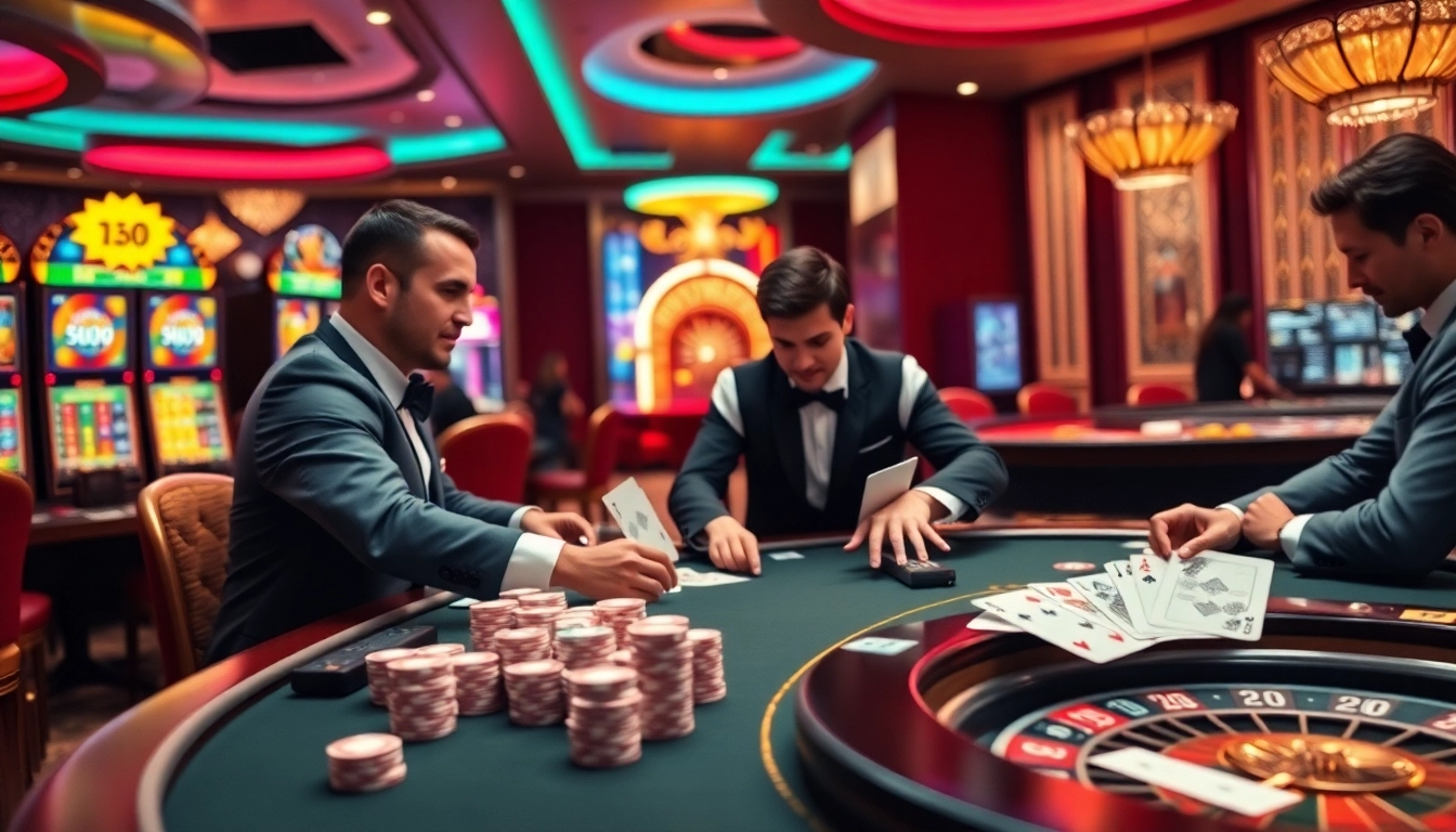 Engage in thrilling gaming experiences with go8 at a vibrant casino table.