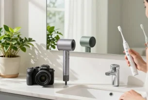 Laifen de elektrische Zahnbürste Wave Pro in heller Badezimmer-Umgebung für gesunde Mundpflege.